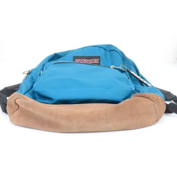 Jansport Right Pack Backpack - Mykonos Blue Suede Bottom School Bag Rucksack - Picture 3 of 7